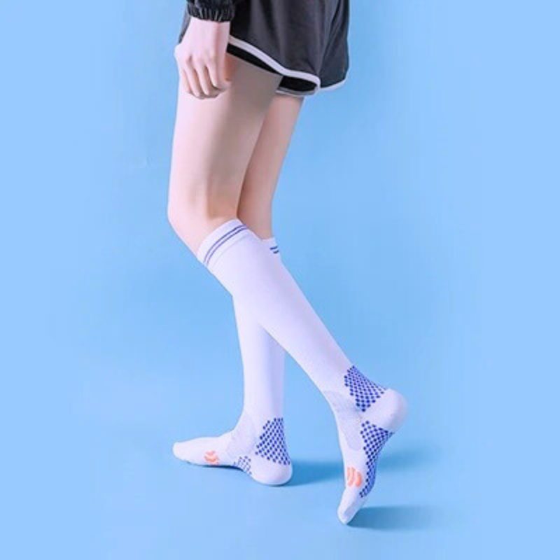 BAS DE CONTENTION FEMME BLANC - Approche sport