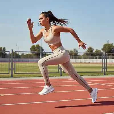Collant de Contention Beige – Compression Gra — en utilisation compression sportive sportif