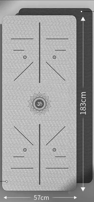 EcoYo™ - Tapis Yoga Ecologique Gris - Approche sport center