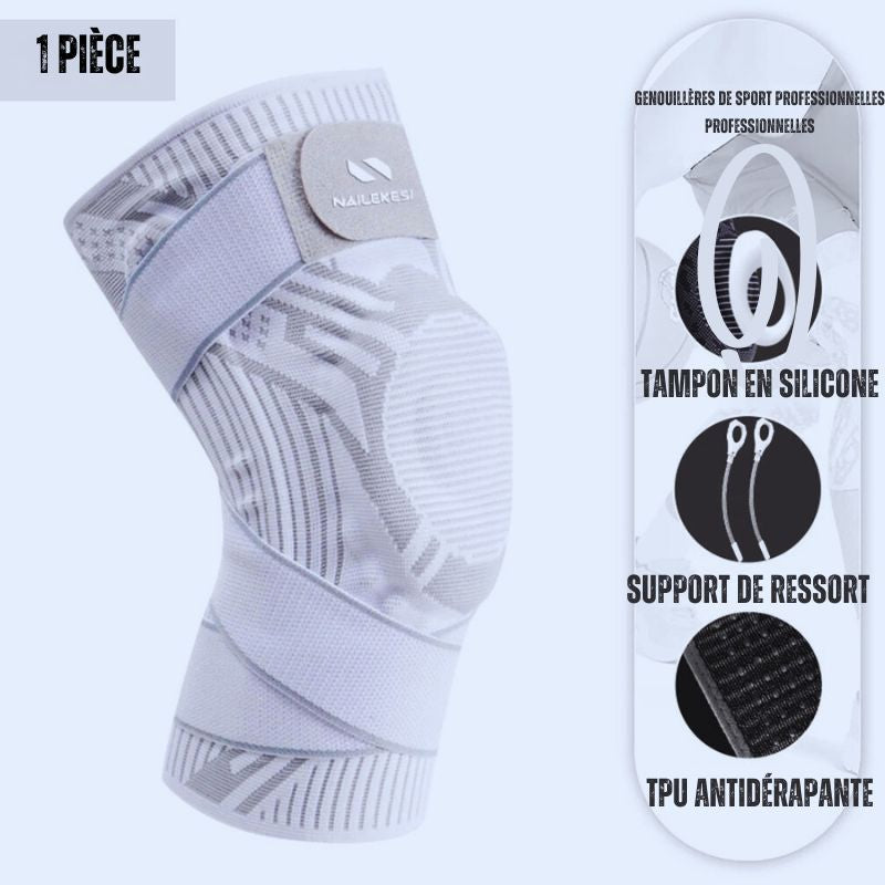 genouillère sport protection renforcée blanche
