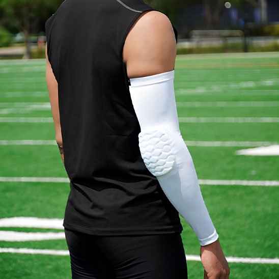 Manchon Bras Coussinets Protection Coude – Sp — en utilisation compression sportive sportif