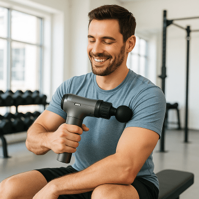 Pistolet de massage — vue supplementaire massage recuperation musculaire | Approche Sport