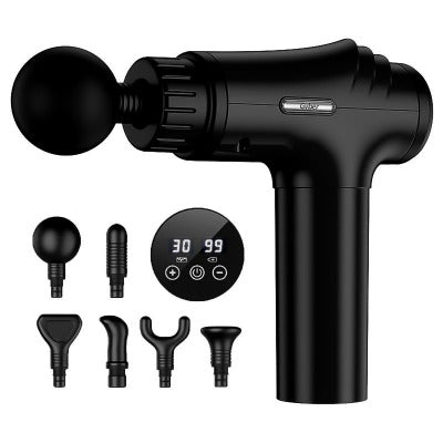 pistolet de massage flexipulse 30 niveaux de vitesses réglables noir