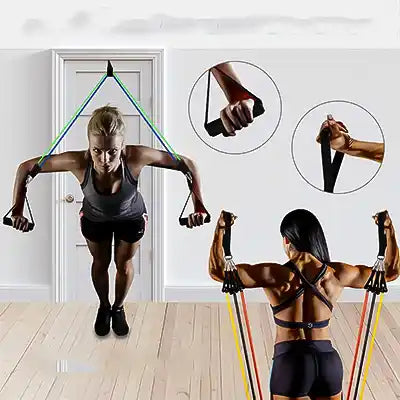 set élastique musculature pour exercice de cardio intense