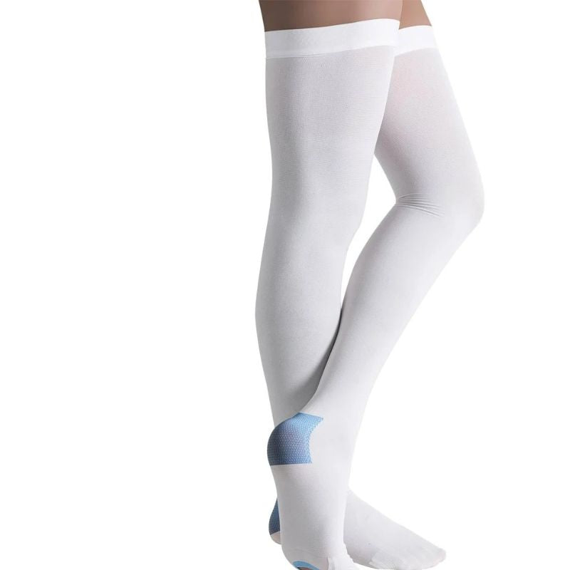 Bas-de-contention-femme-Blanc-long
