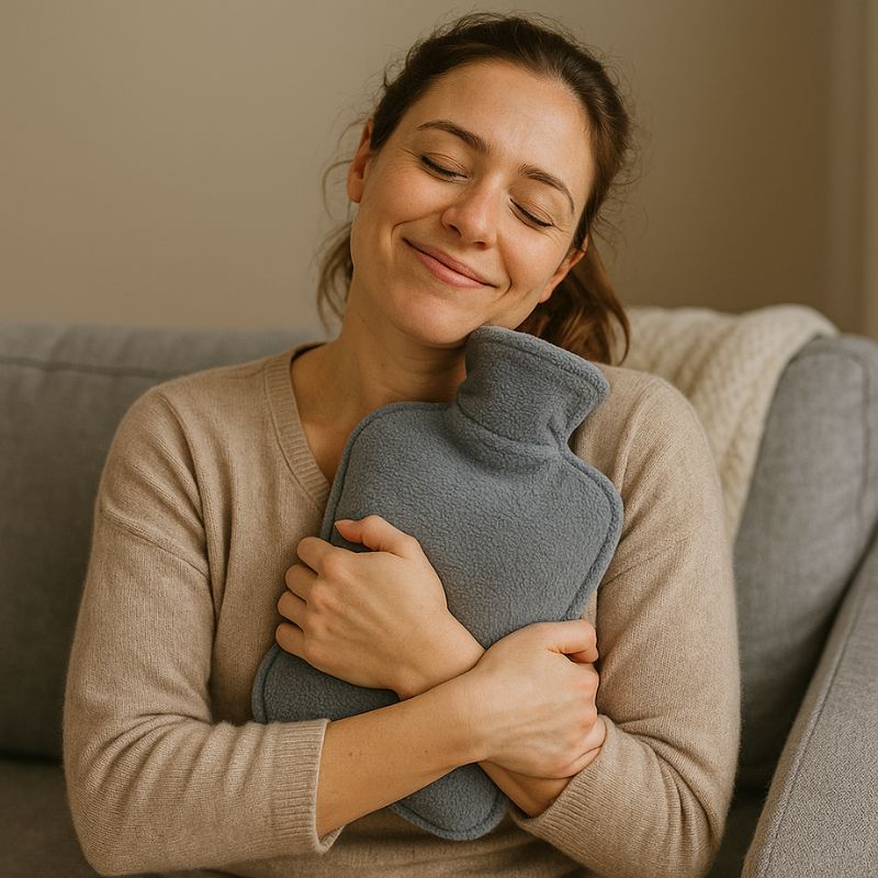 Bouillotte Premium-Confort™ – chaleur thérapeutique pour soulager le stress et détendre le corps en profondeur