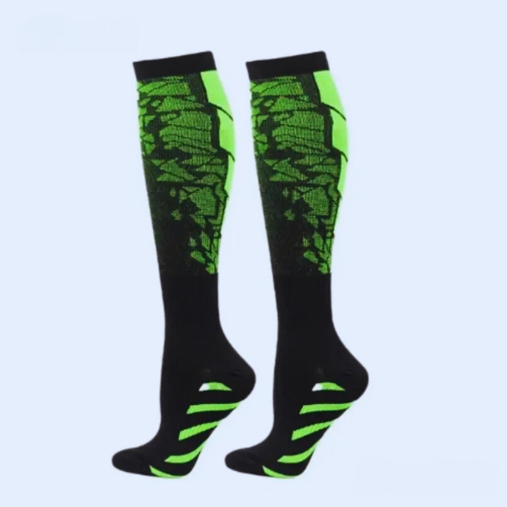 CHAUSSETTE-DE-COMPRSSION-RUNNING-SUPPORTVEINE-verte
