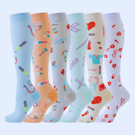 CHAUSSETTE-DE-CONTENTION-Fleuria-design-pour-femme-au-goût-de-luxe