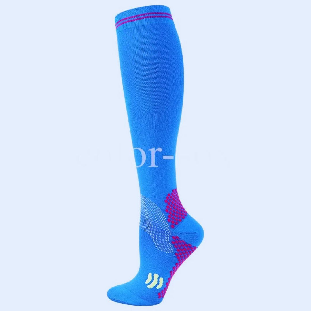 Chaussette-contention-bleu