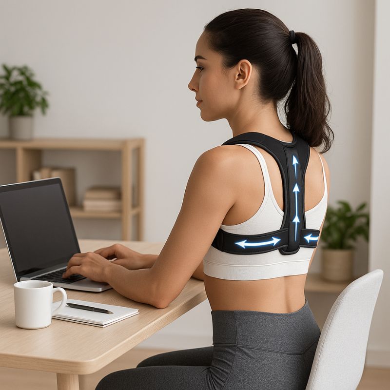 Correcteur de posture discret hors entraînement, pour quotidien assis