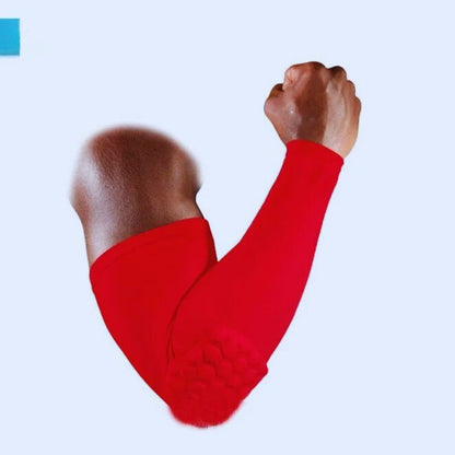 Manchon-de-compression-Bras-coussinets-de-protection-coude-rouge