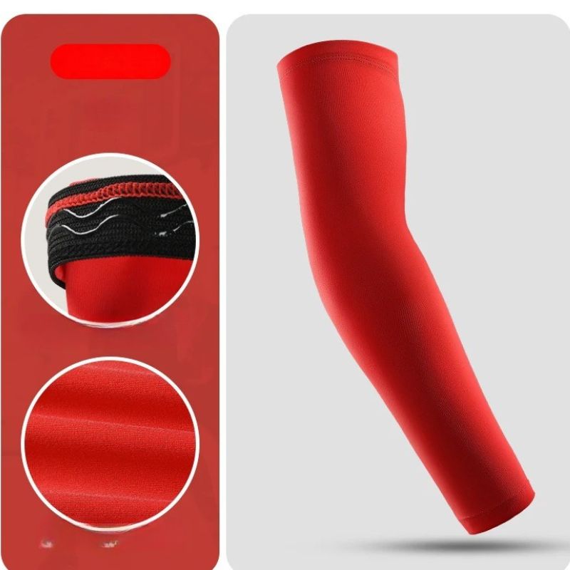 Manchon-de-compression-Performance-Musculaire-Rouge