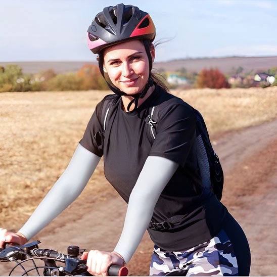 Manchon de compression bras – léger, respirant et adapté à toutes les activités sportives