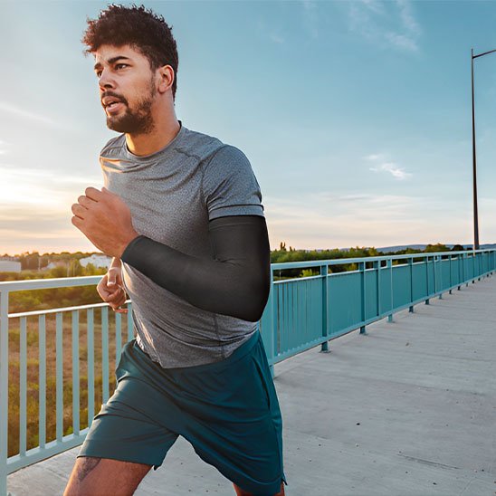 Manchon de compression bras – protection UPF 50+ contre les rayons UVA et UVB