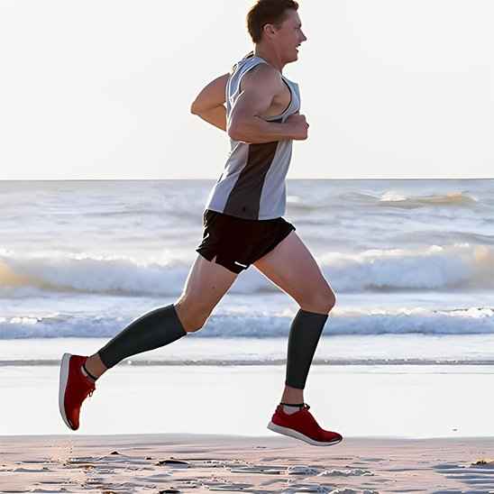 Manchon Mollet RecupActive – Tennis, Sports d — en utilisation periostite tibiale running sportif