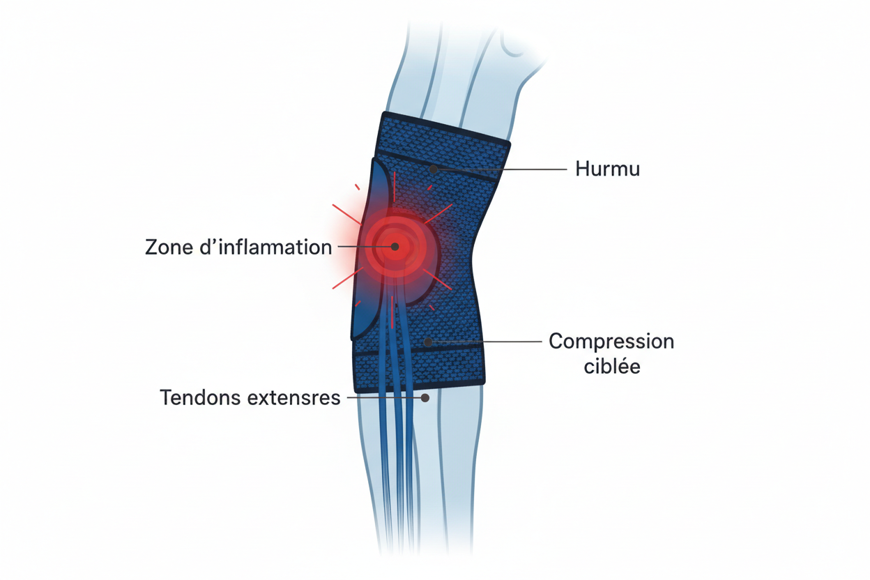 Manchon Bras Coude – Tennis Elbow, Épicondyli — image 10/10 compression sportive