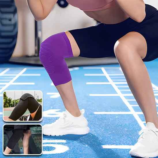 Sportif portant GENOUFORM™ pendant une séance de musculation pour stabilisation du genou