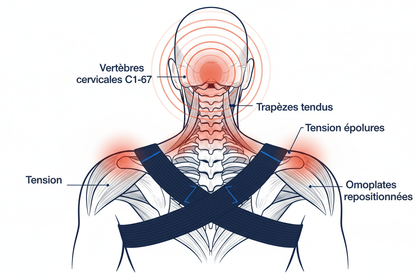 Anatomie cervicales trapèzes tension épaules