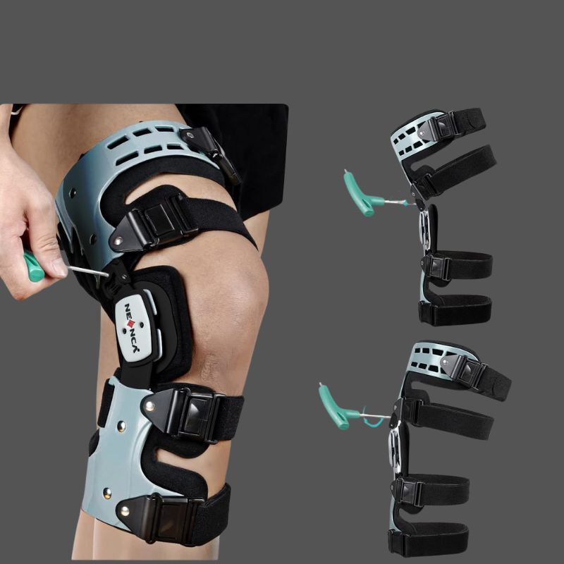 attelle genou medicale professionnelle - équipement de récupération sur son genou traumatisé