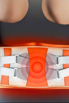 ceinture lombaire chauffante massante en action