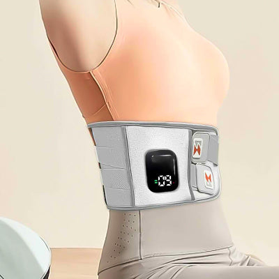 ceinture lombaire chauffante massante sur une sportive