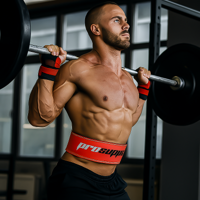 ceinture musculation pour haltérophilie sur un homme portant des artères