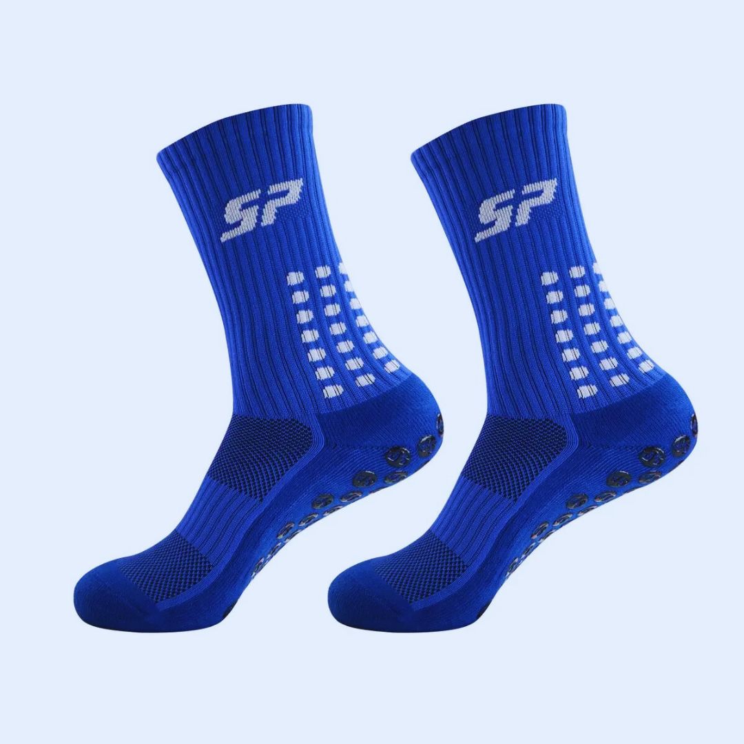 Chaussettes-antidérapantes-homme-bleue