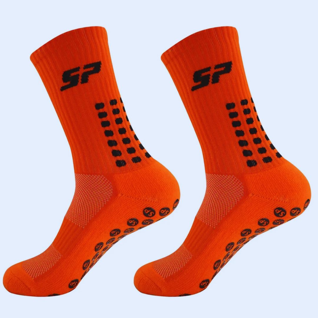 Chaussettes-antidérapantes-homme-orange