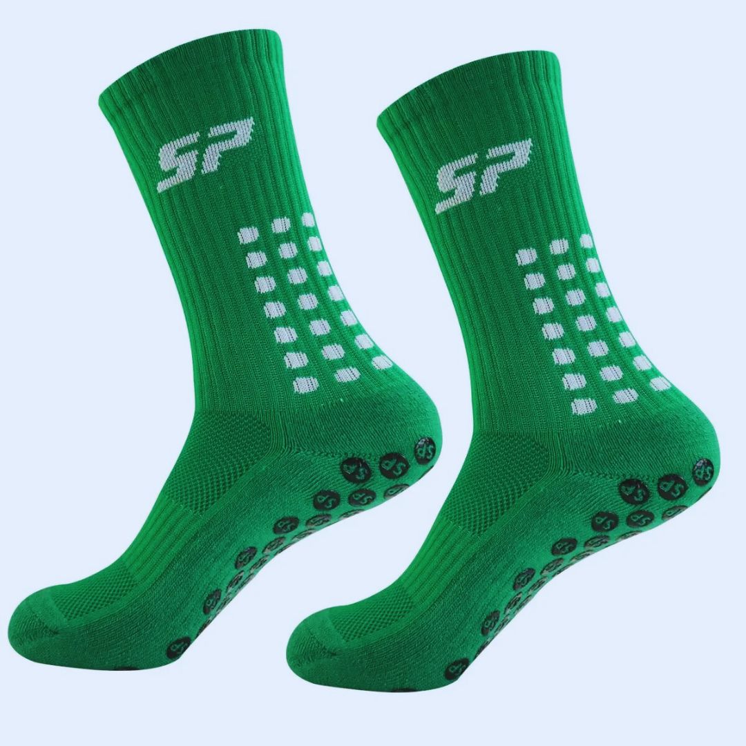 Chaussettes-antidérapantes-homme-verte