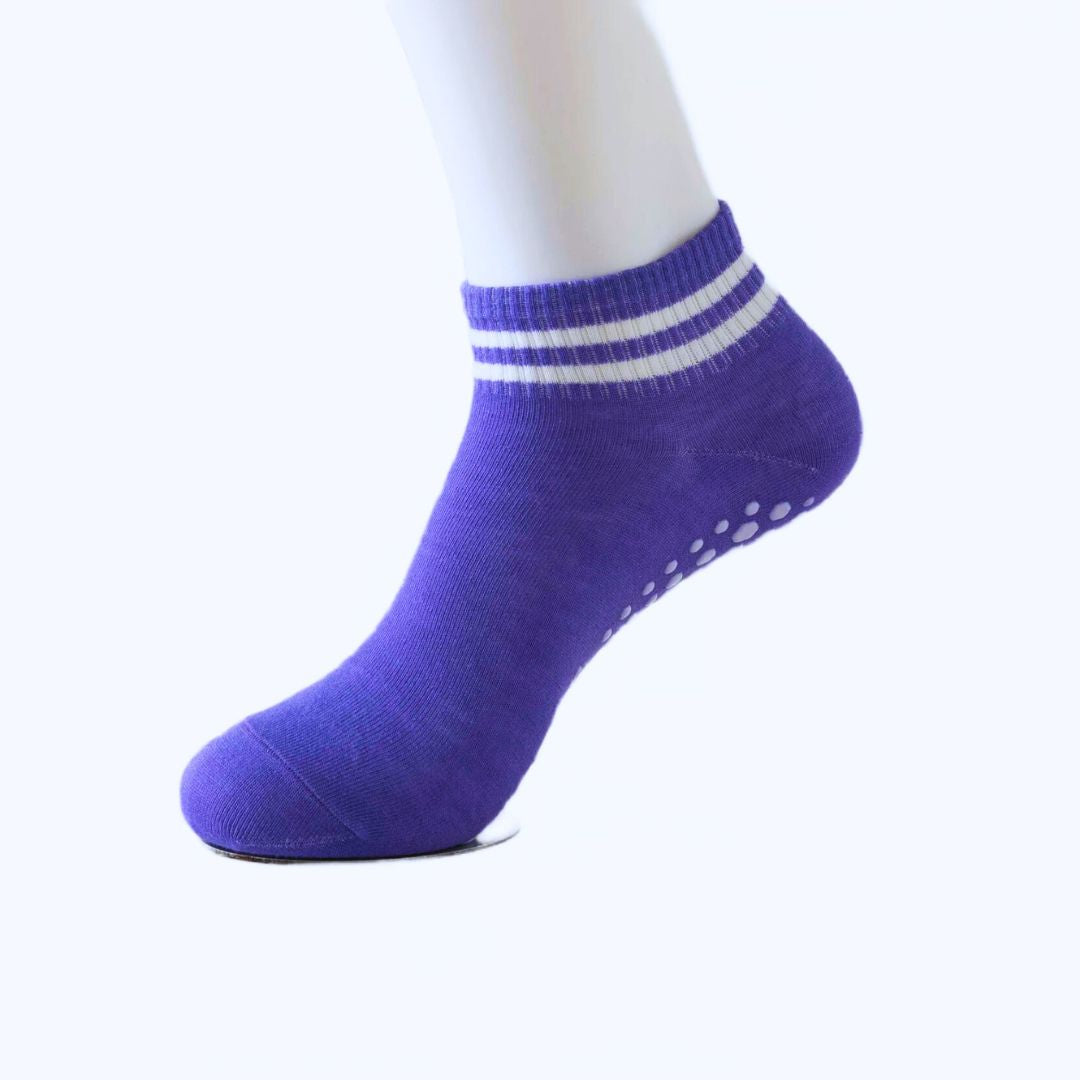 chaussettes-yoga-femme-bleue