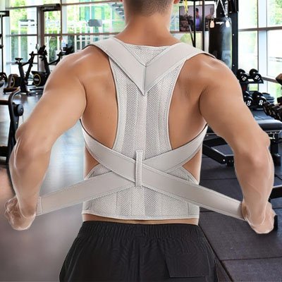 Correcteur de posture réglable avec sangles confortables et tissu aéré
