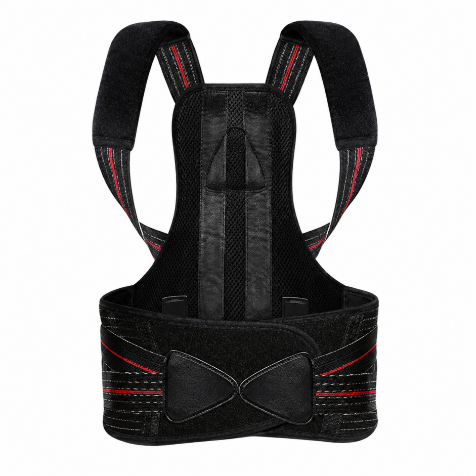 Ceinture correcteur de posture avec maintien lombaire renforcé, idéale pour redresser le dos, améliorer la posture et réduire les douleurs du haut et du bas du dos.