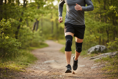 Pack soulagement genou sportif amateur compression et massage rouleau — douleur genou prévention et récupération post-effort