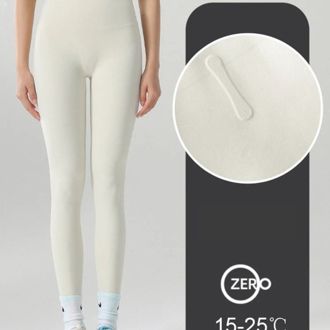 Leggings-thermiques-femme-Blanc