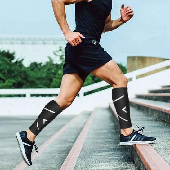 Manchon Mollet Haute Performance – Bandes Réf — vue supplementaire periostite tibiale running