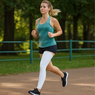 manchon de compression performance recovery en action sur une femme