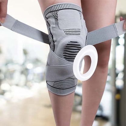 Orthèse de genou renforcée pour prévenir les blessures chez les sportifs.