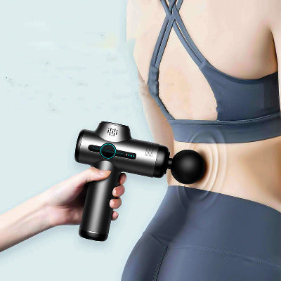 pistolet de massage powerflex 99 qui masse le dos d'une femme