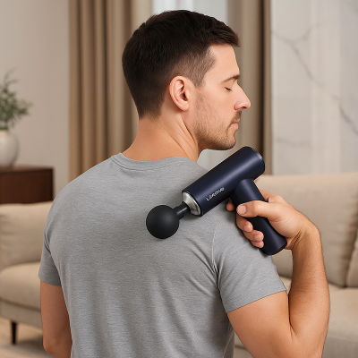 pistolet de massage prorelaxgun qui facilite récupération musculaire