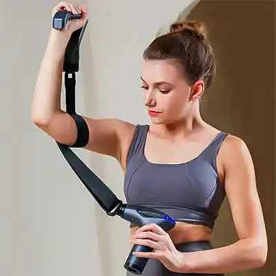 Pistolet de massage — en utilisation massage recuperation musculaire sportif | Approche Sport