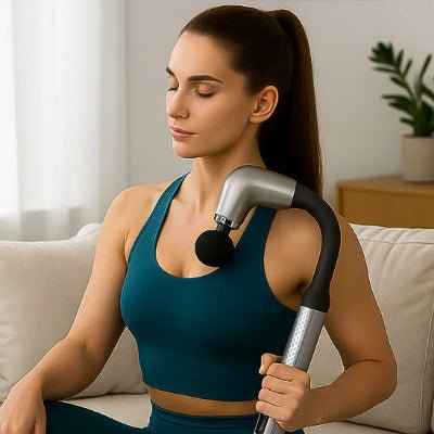 Pistolet de massage TheraPulse - Soulagement — detail technique massage recuperation musculaire