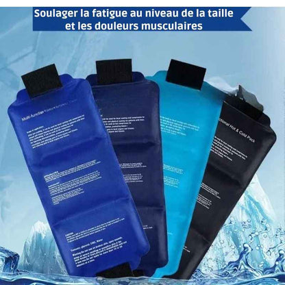 Poche ThermaFlex™ anti-douleur activée — froid 40min cryothérapie terrain sans congélateur