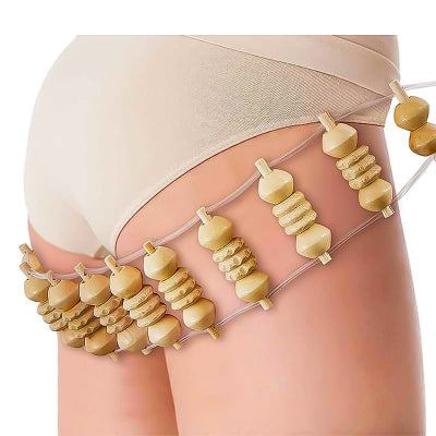 rouleau de massage en bois durable sur une femme