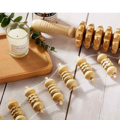 rouleau de massage en bois facile a utiliser
