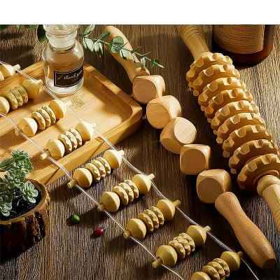 Rouleau de Massage en Bois – Drainage Lymphat — detail technique massage recuperation musculaire