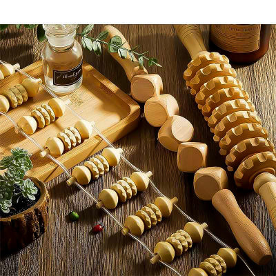 rouleau de massage en bois polyvalent
