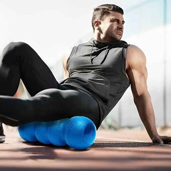 Rouleau MyoPress™ multi-sphères compatible yoga et pilates — massage zones symétriques unisexe